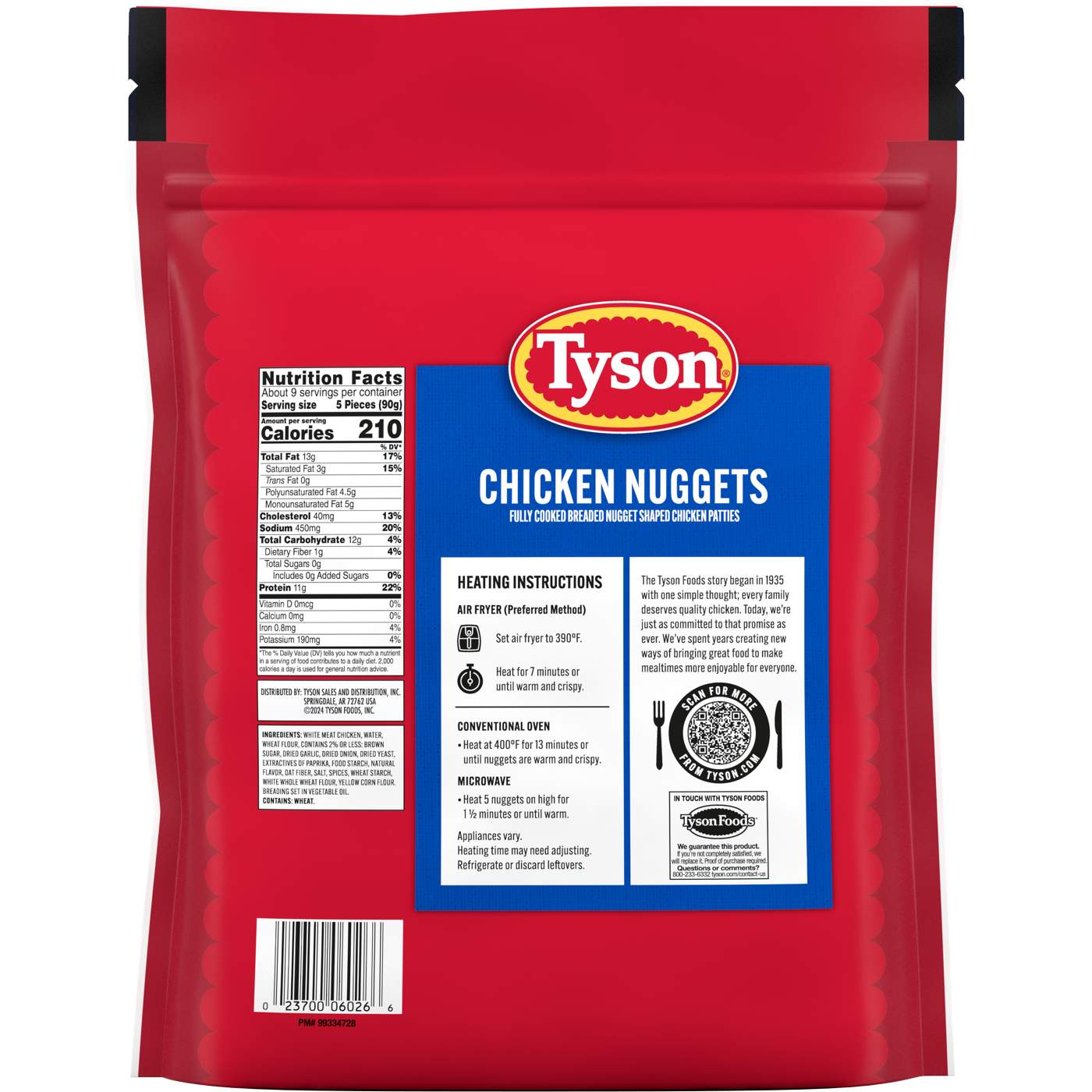 Tyson Fully Cooked Frozen Chicken Nuggets; image 3 of 4