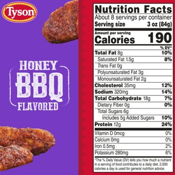Tyson Frozen Sweet BBQ Flavored Chicken Strips