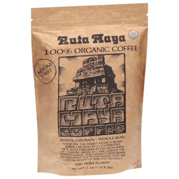 Ruta Maya Organic Medium Roast Whole Bean Coffee, 2.2 lb