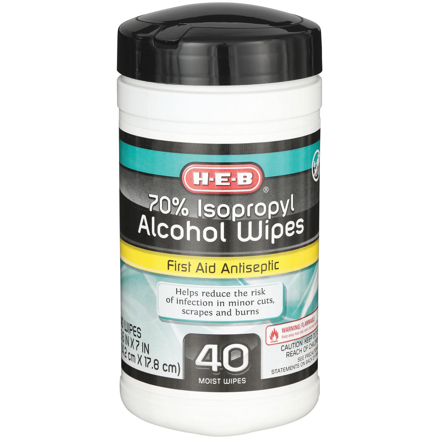 H-E-B 70% Isopropyl Alcohol Wipes; image 2 of 2