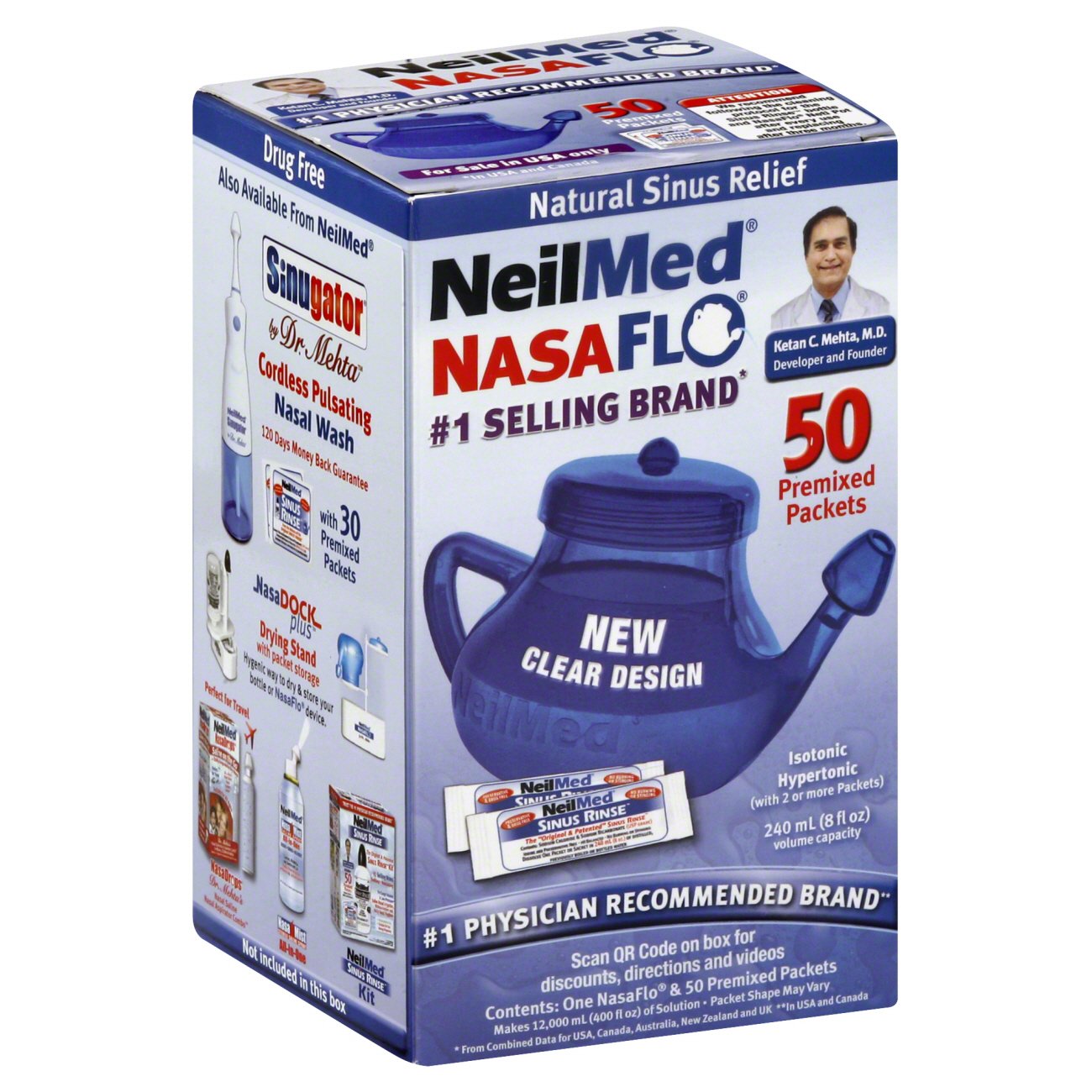 NeilMed Nasaflo Neti-Pot Nasal Wash System, 1 ct - Fred Meyer