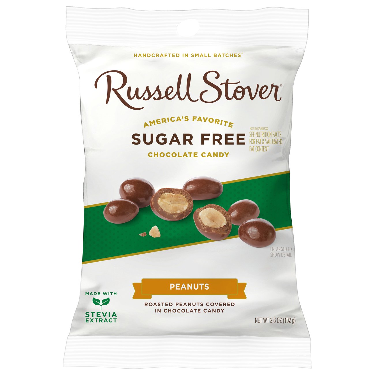 Russell Stover Sugar Free Chocolate Covered Peanuts Covered Candy