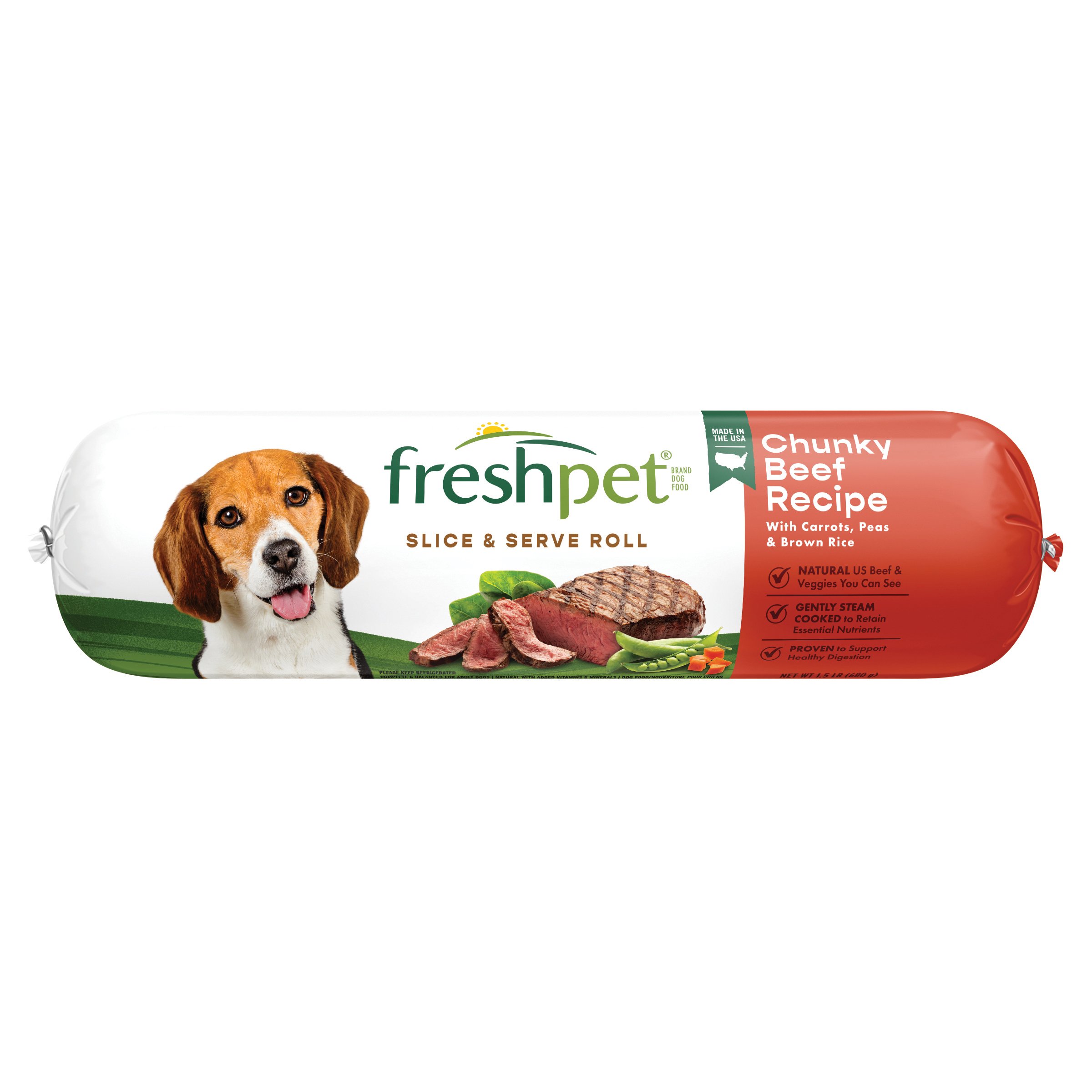 Freshpet Slice Serve Chunky Beef Fresh Dog Food Shop Food at H E B