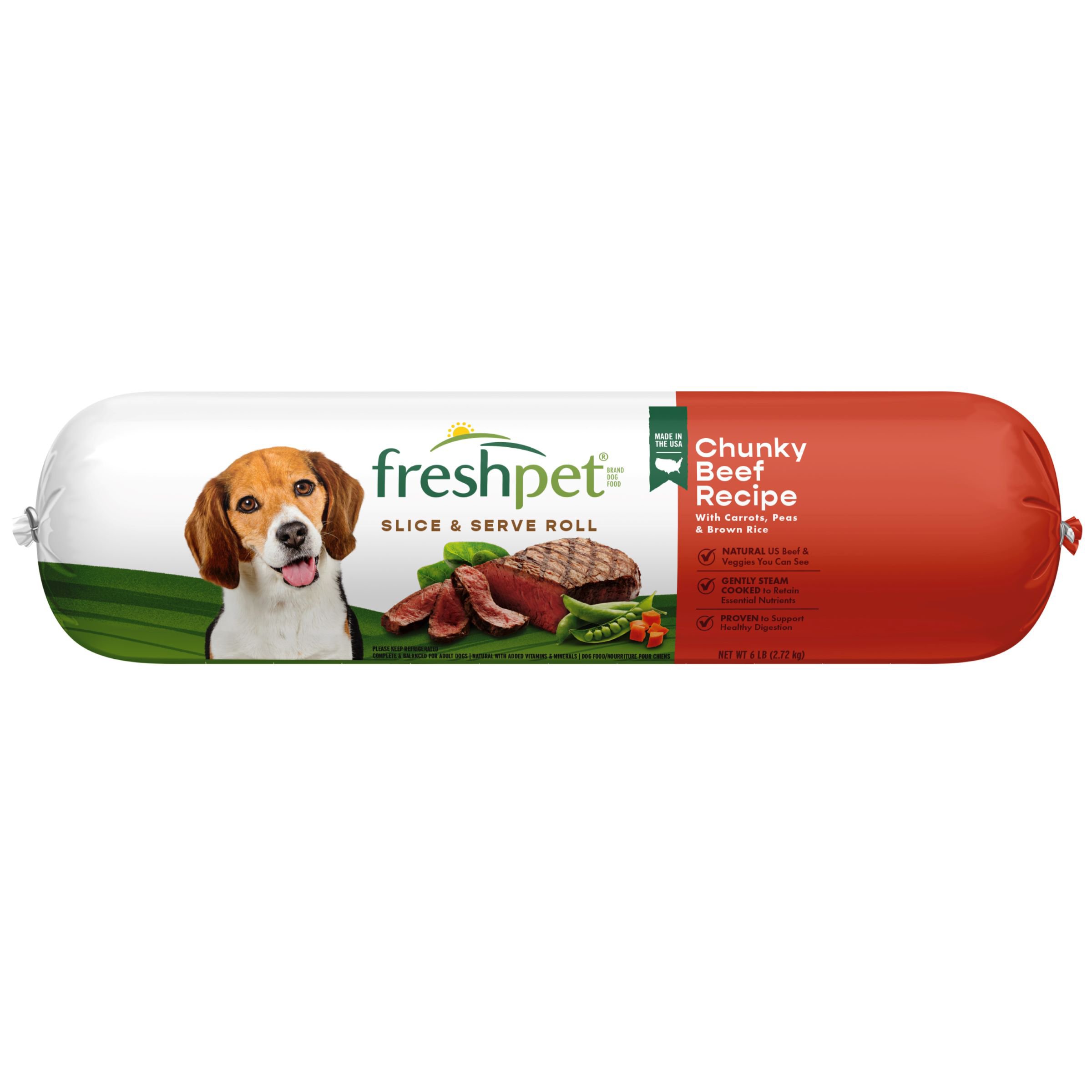 Freshpet Select Slice & Serve Chunky Beef Recipe Wet Dog
