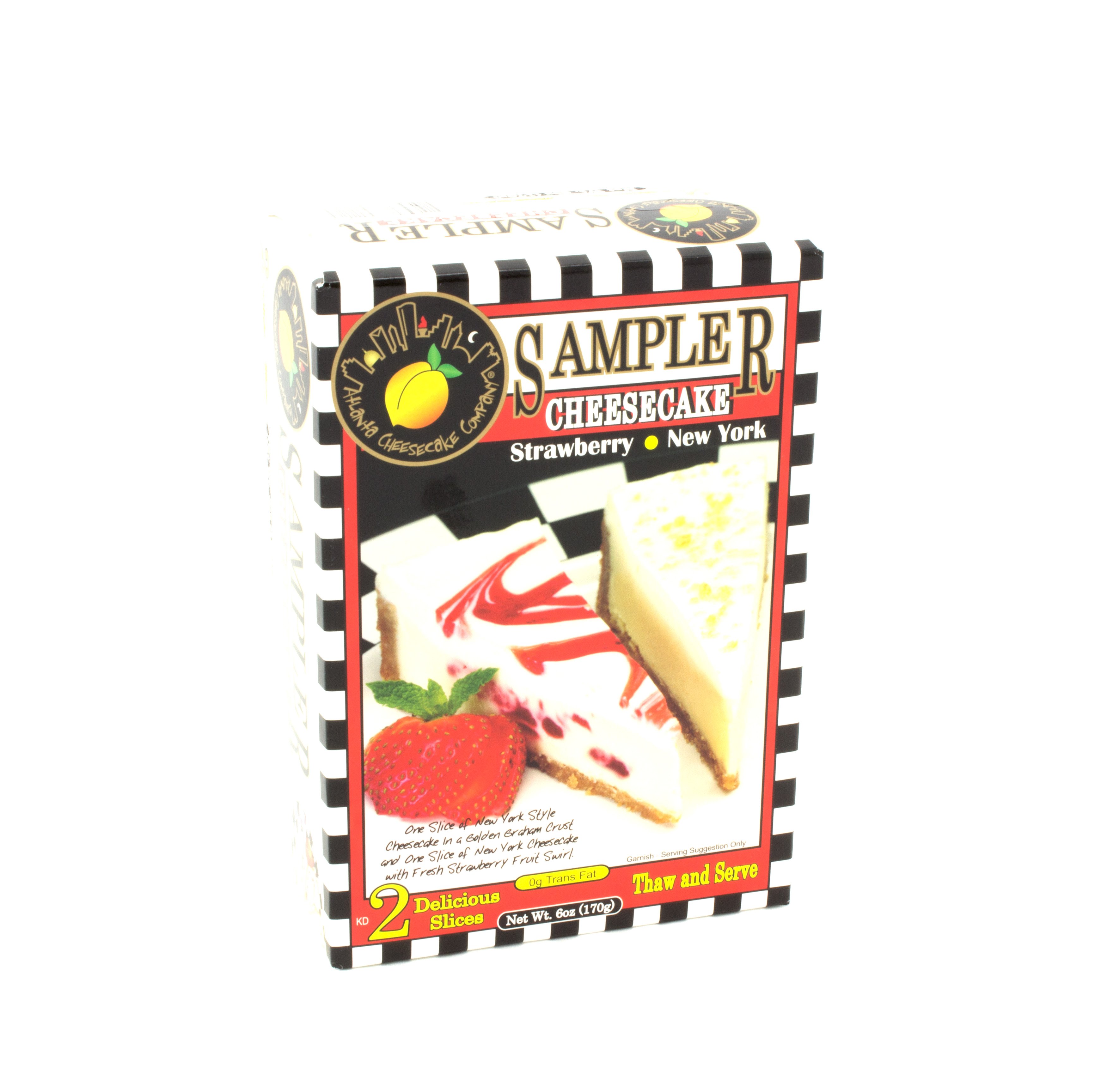 Atlanta Cheesecake Company New York and Strawberry Cheesecake Sampler