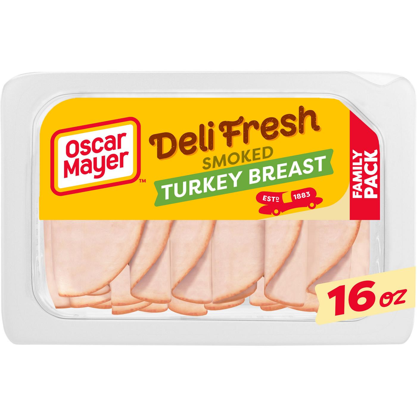 Oscar Mayer Deli Fresh Smoked Turkey Breast Sliced Lunch Meat - Family Pack; image 1 of 4