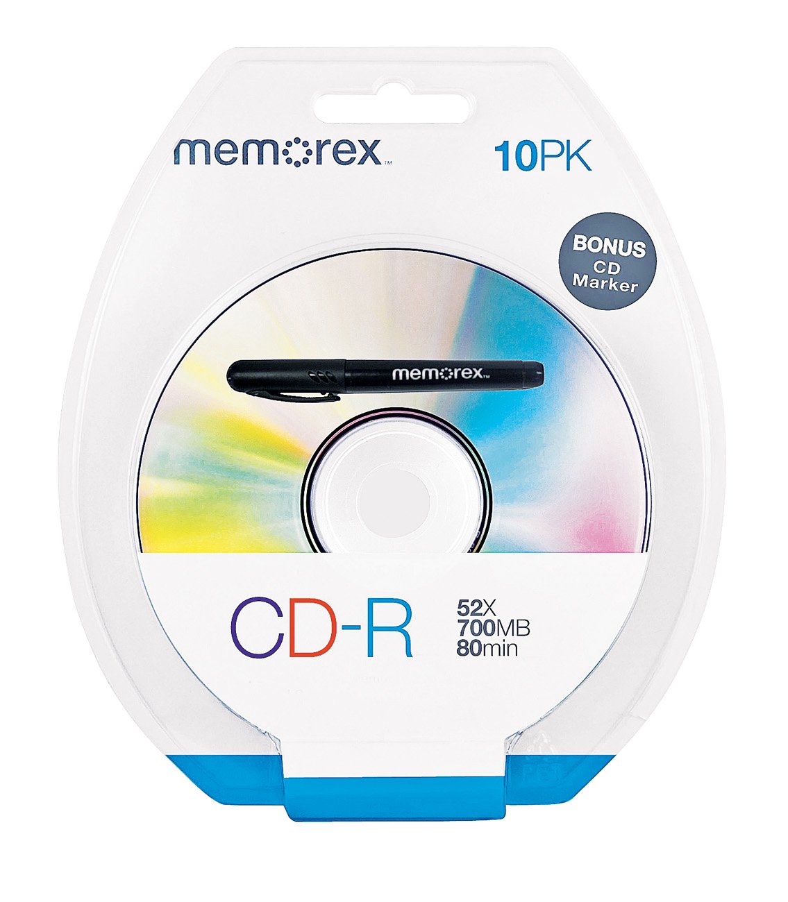 Logo on Top Memorex 60 40X Digital Audio Music CD-R 80min 700MB
