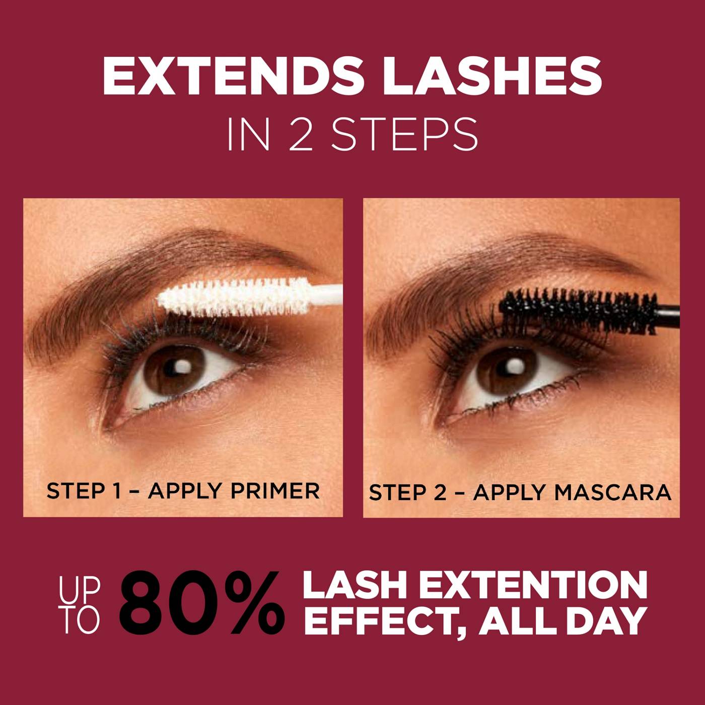 L'Oréal Paris Double Extend Tubing Mascara Lengthening in 2 Steps Black; image 6 of 7