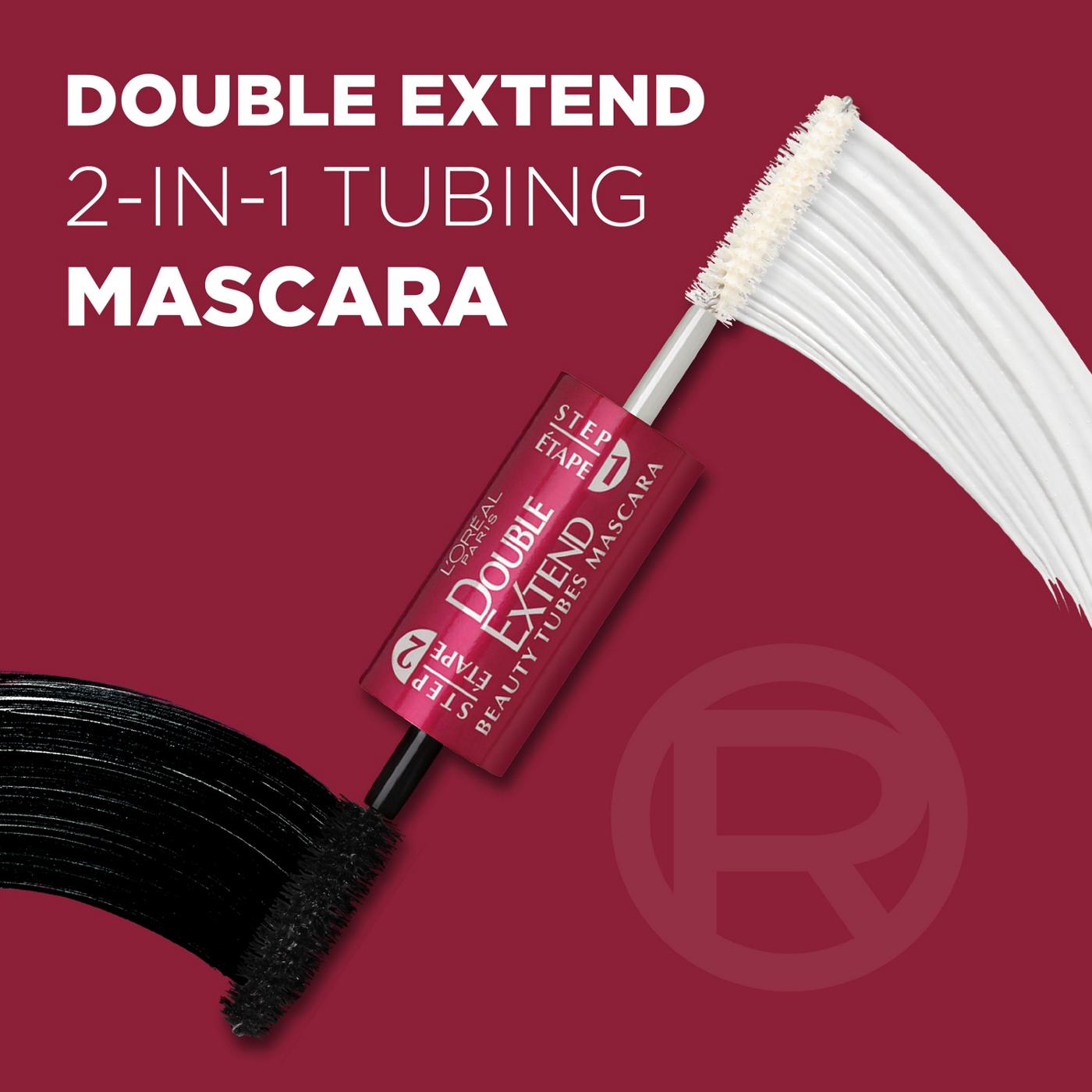 L'Oréal Paris Double Extend Tubing Mascara Lengthening in 2 Steps Blackest Black; image 3 of 3