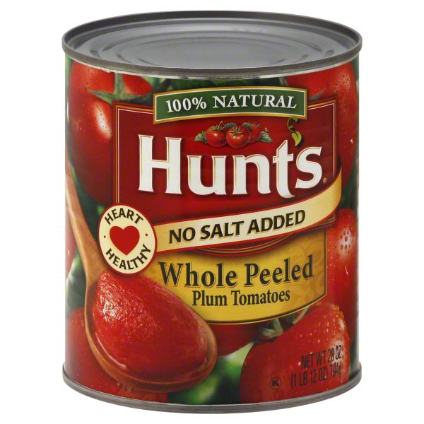 Hunt's No Salt Added Whole Peeled Plum Tomatoes Shop Canned & Dried