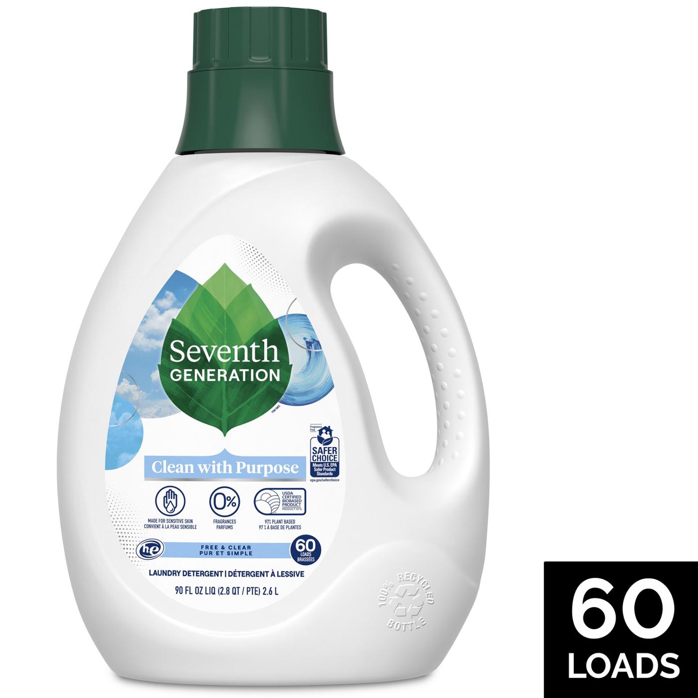 Seventh Generation Free & Clear HE Liquid Laundry Detergent 60 Loads; image 2 of 9