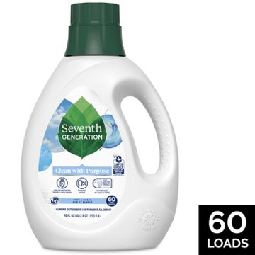 Seventh Generation Free & Clear HE Liquid Laundry Detergent 60 Loads, 90 oz