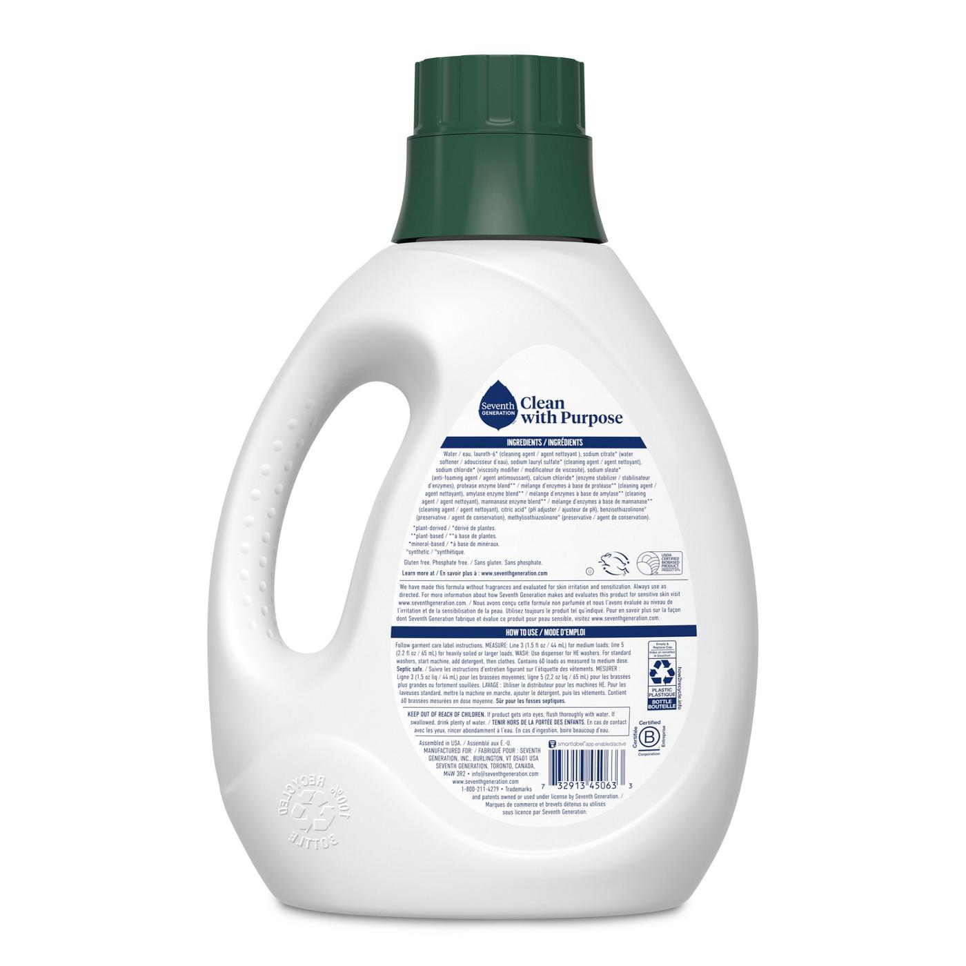 Seventh Generation Free & Clear HE Liquid Laundry Detergent 60 Loads; image 8 of 9