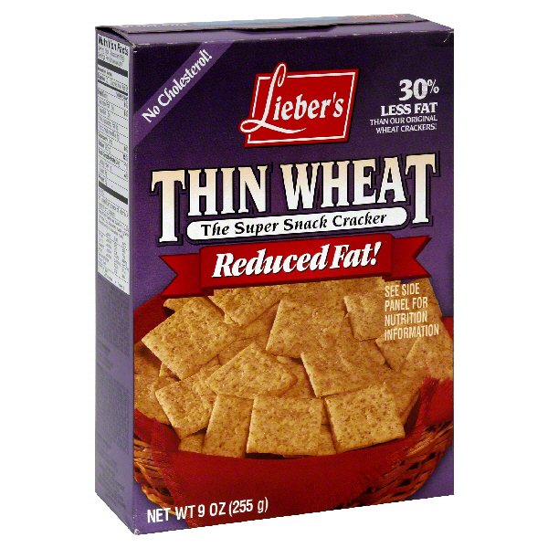 Lieber's Kosher Reduced Fat Thin Wheat Cracker Shop Crackers