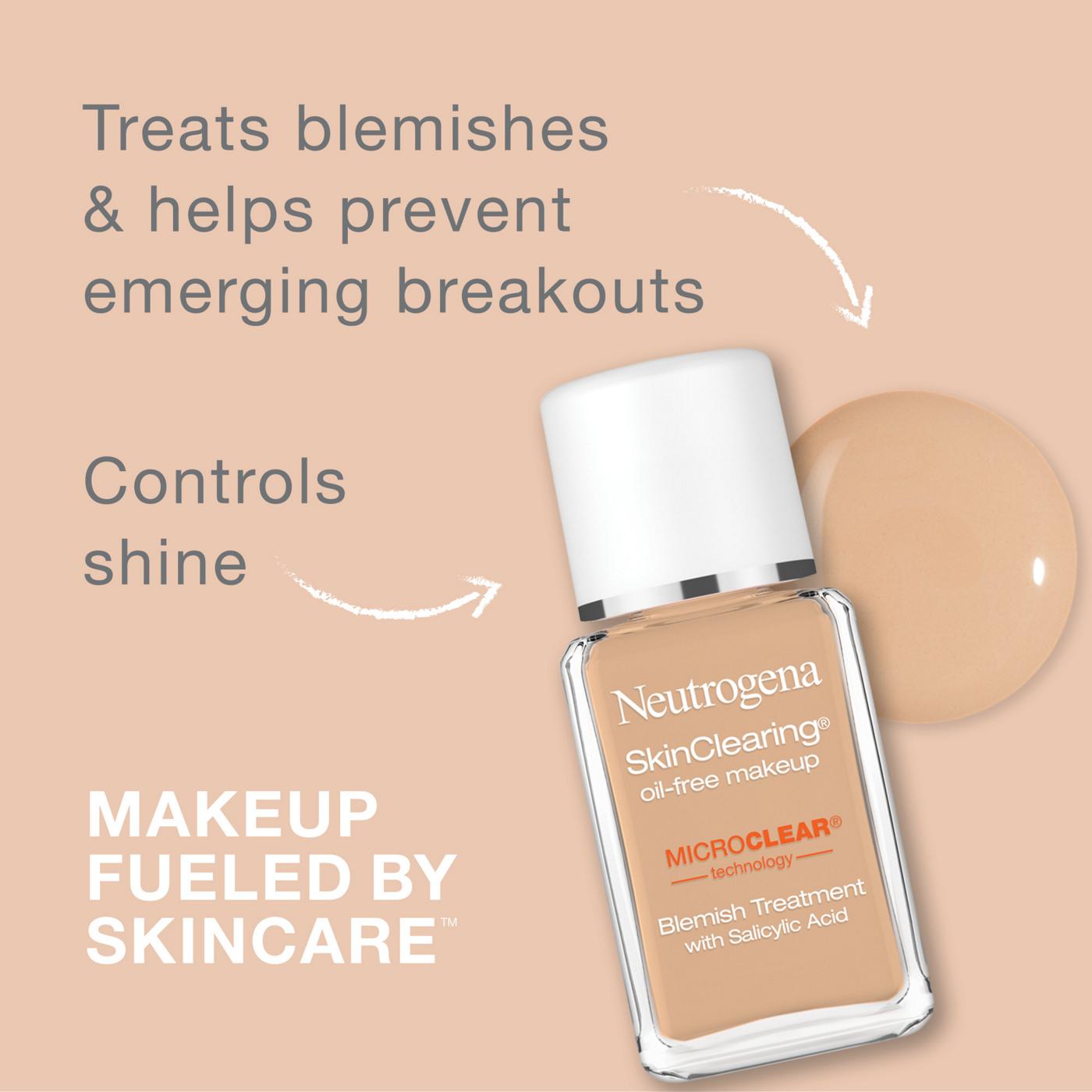 Neutrogena SkinClearing 60 Natural Beige Oil-Free Makeup; image 2 of 3
