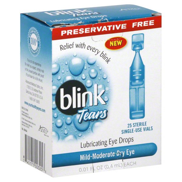 Blink Tears Lubricating MildModerate Dry Eye Drops Shop Eye drops