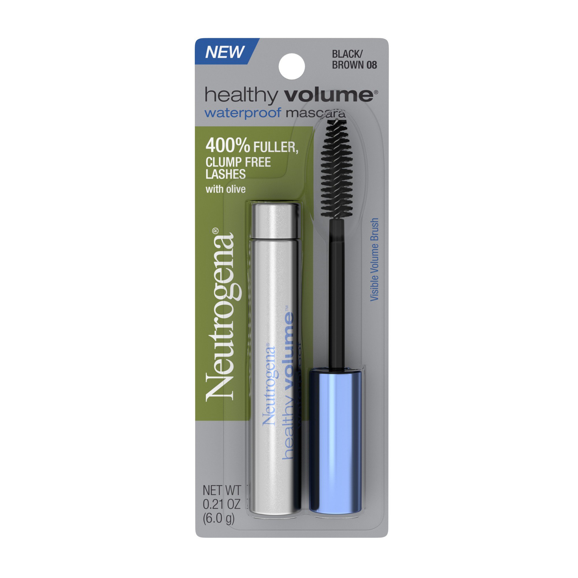 Neutrogena Healthy Volume Waterproof Mascara — 08 Black/Brown 0.21 oz product package