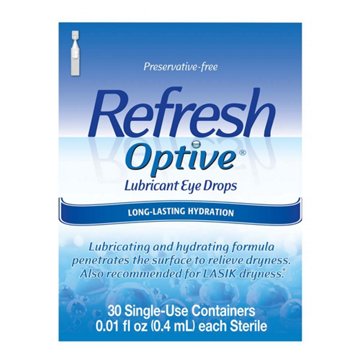 Refresh Optive Lubricant Eye Drops, 30 ct