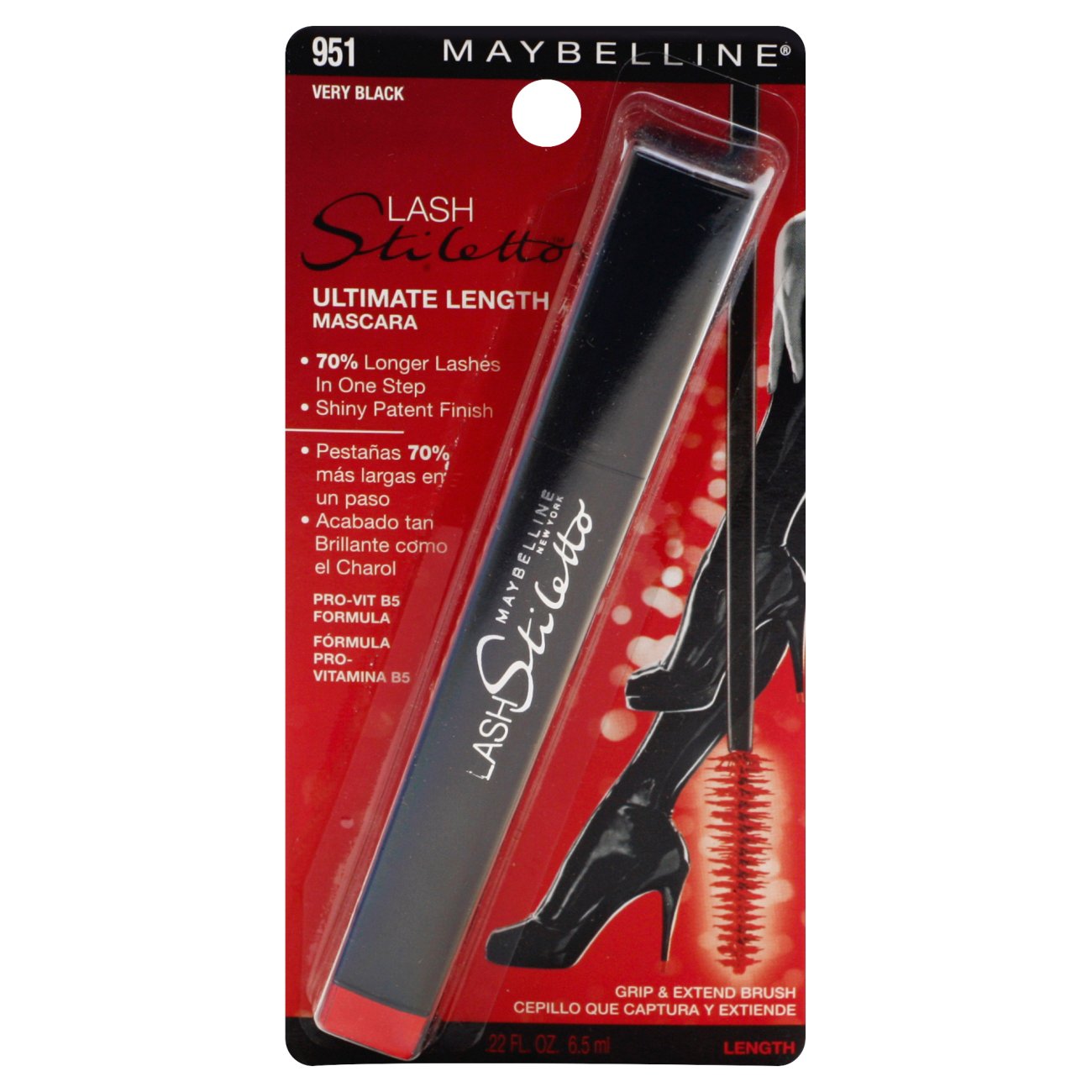 Maybelline Lash Stiletto Ultimate Length Washable Mascara, Black - Shop Mascara at H-E-B