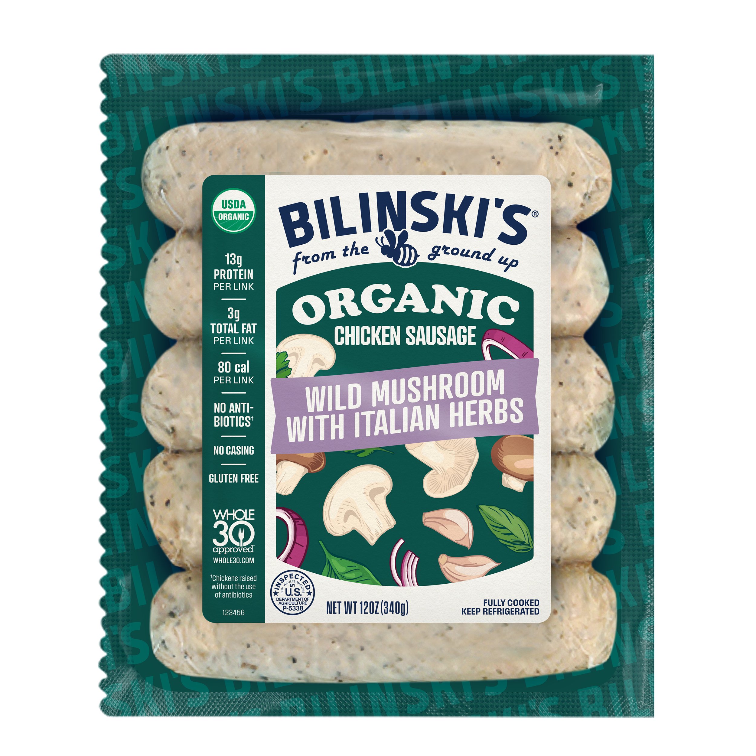 Bilinski's Organic Wild Mushroom Sausage Shop Sausage at HEB