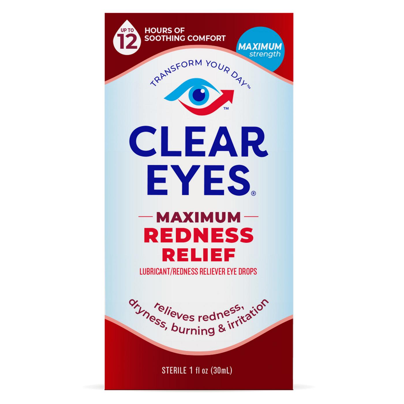 Clear Eyes Eye Drops, Max Redness Relief; image 1 of 3
