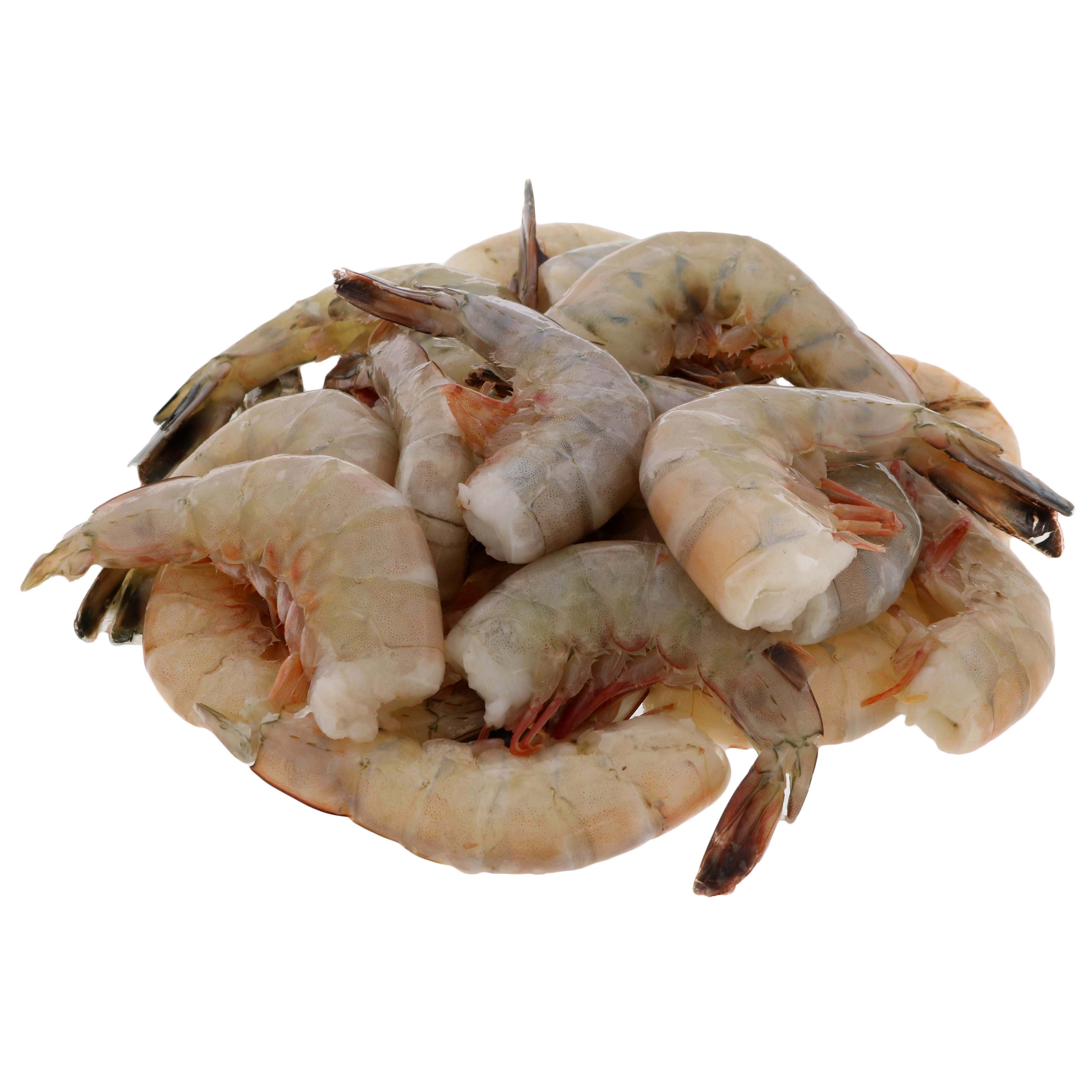 H E B Wild Caught Shell On Extra Jumbo Gulf White Raw Shrimp 16 25