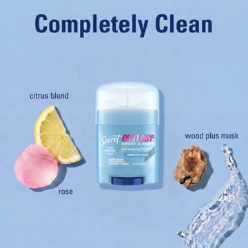 Secret Travel Size Outlast Antiperspirant & Deodorant Invisible Solid - Completely Clean