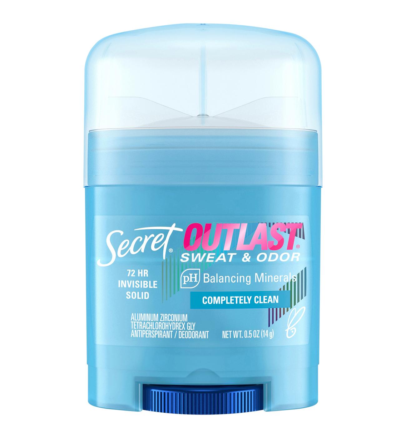 Secret Outlast Sweat & Odor Antiperspirant & Deodorant - Completely Clean; image 1 of 6