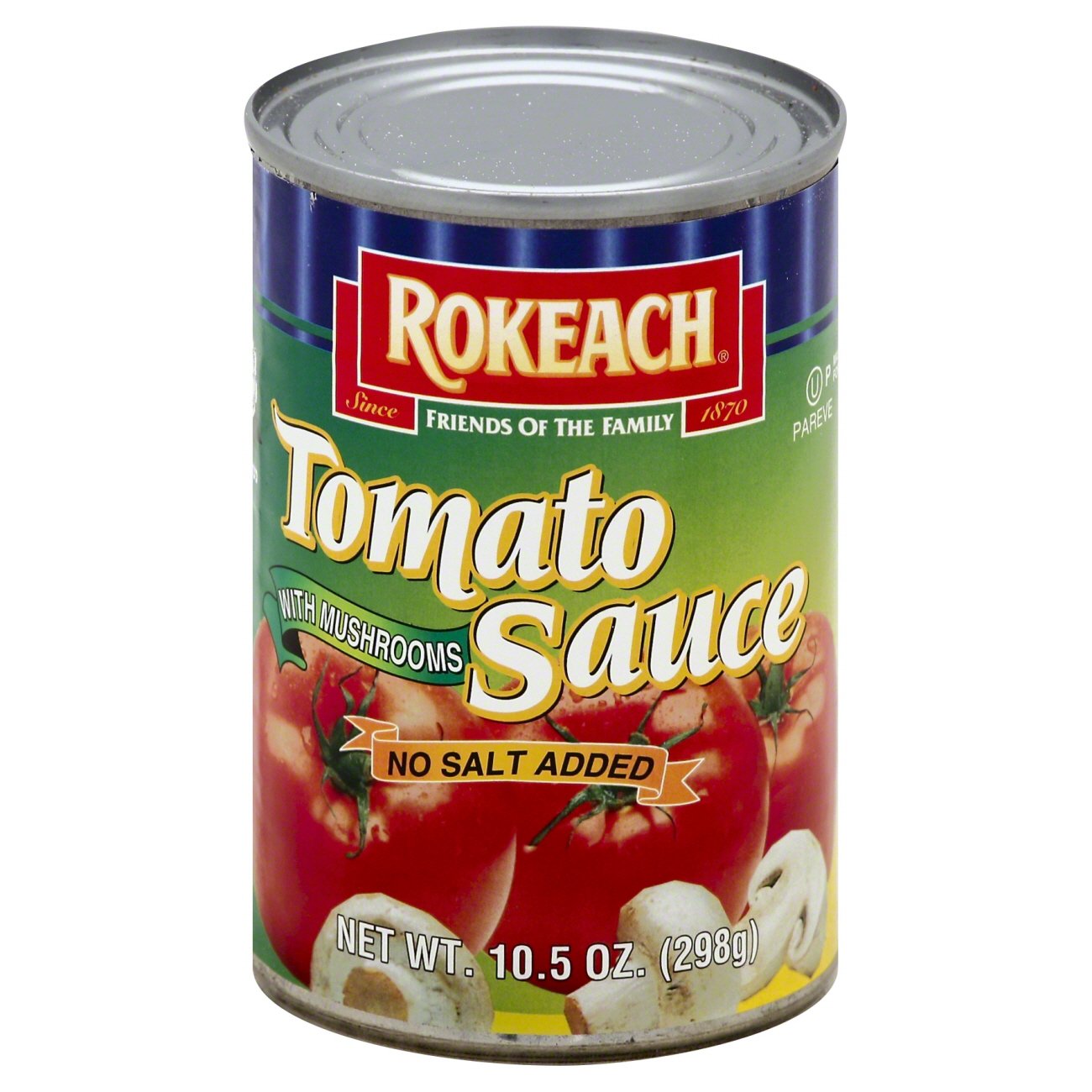 Rokeach Tomato Sauce with Mushrooms No Salt Added Shop Pasta Sauces