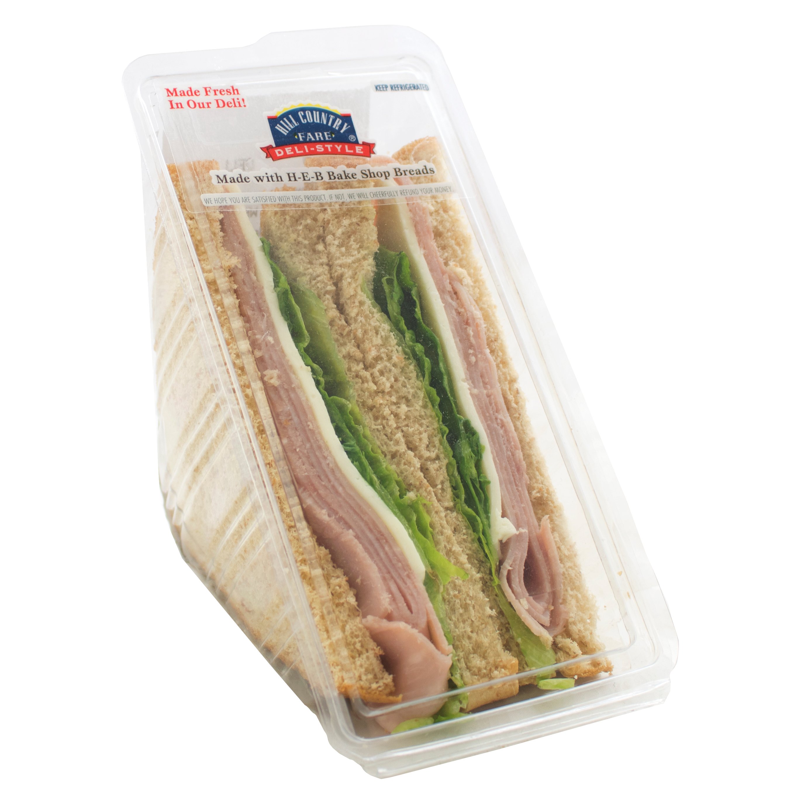 Hill Country Fare Ham and Cheese Sandwich on Wheat Bread Shop