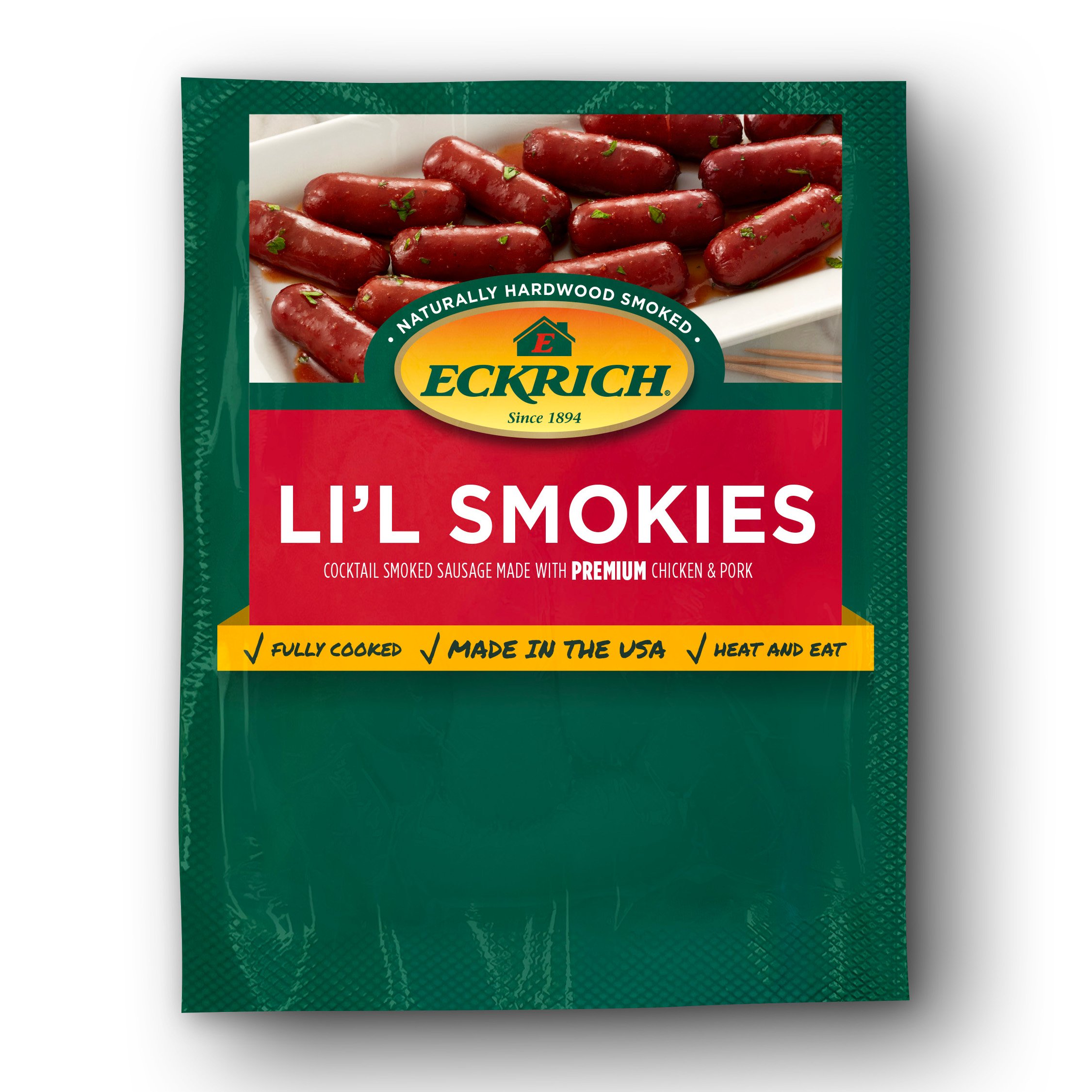 Eckrich Li'l Smokies Cocktail Smoked Sausage - Shop Sausage at H-E-B