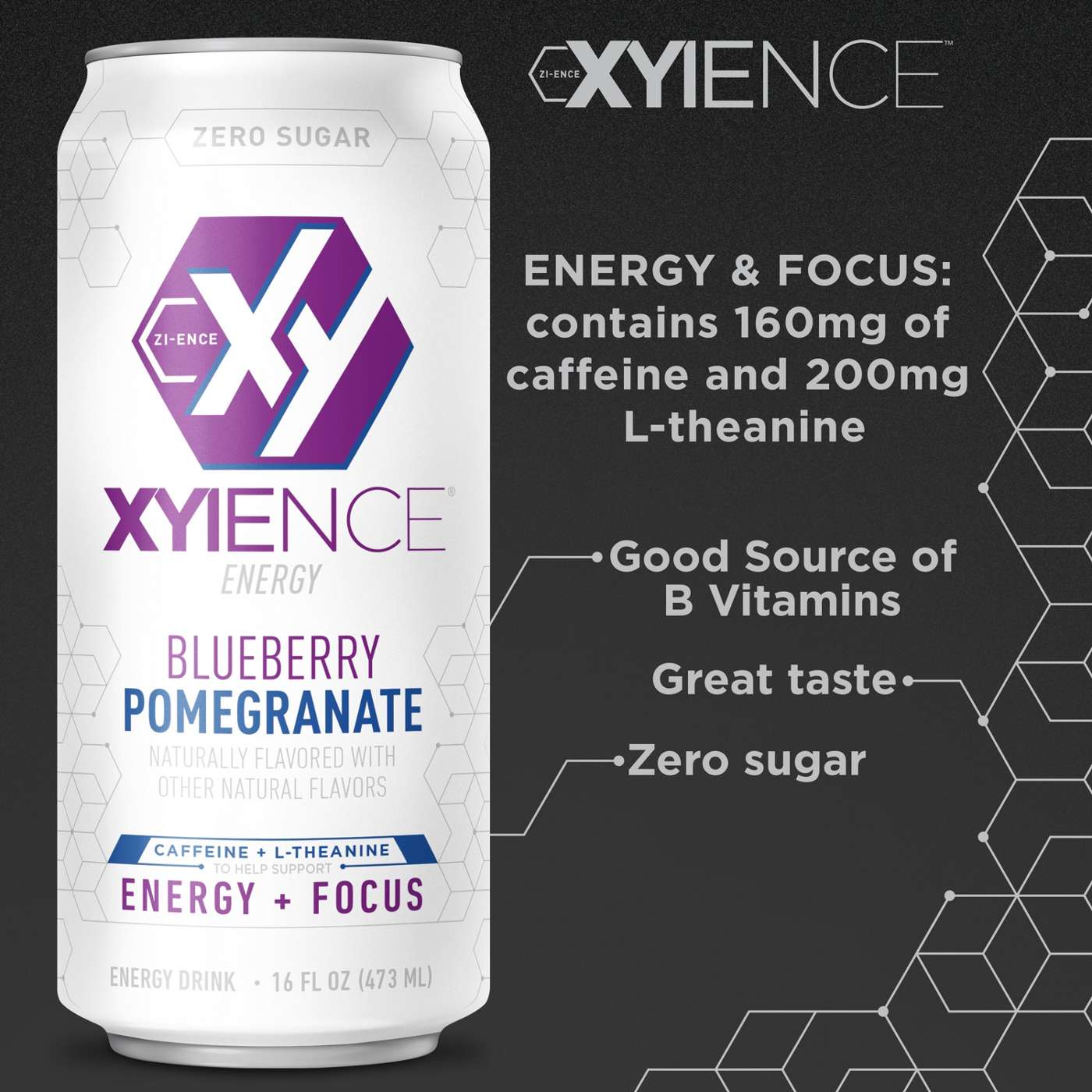 XYIENCE Zero Sugar Energy Drink - Blueberry Pomegranate - Shop Sports ...