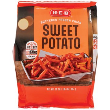 H-E-B Frozen Battered Sweet Potato Fries, 20 oz