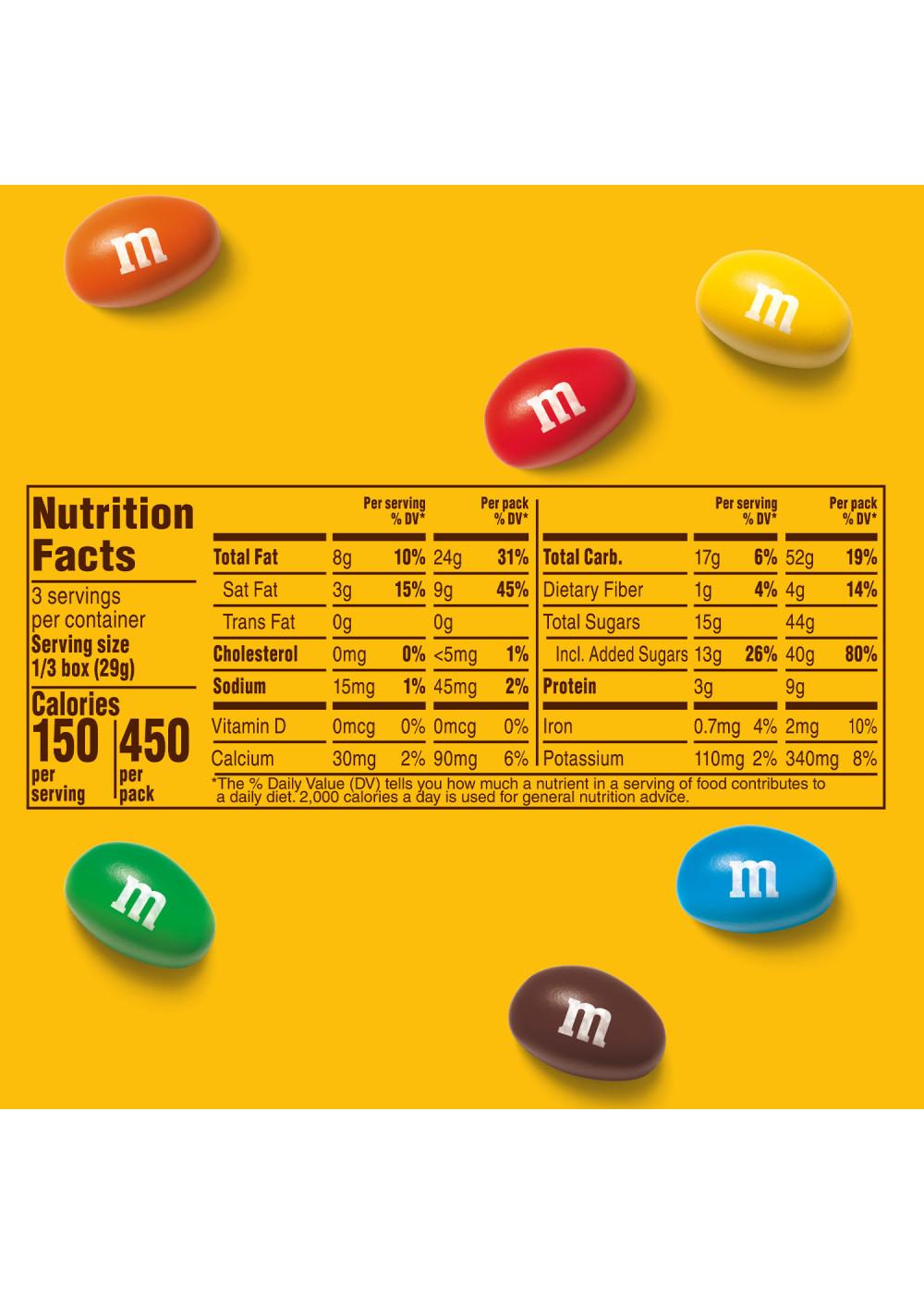 M&M'S Peanut Milk Chocolate Candy Theater Box; image 2 of 10