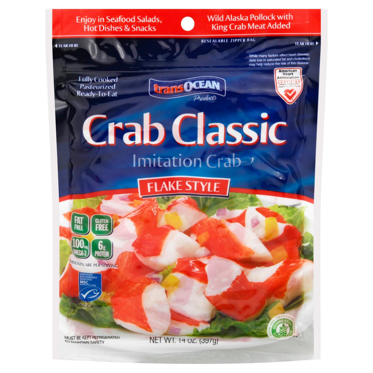 TransOcean Crab Classics Imitation Crab Shop Shrimp & Shellfish at HEB