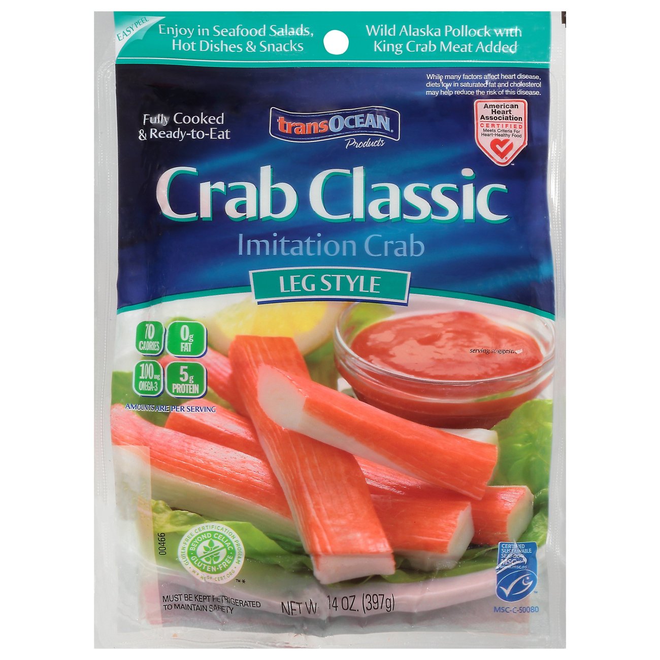 TransOcean Crab Classics Leg Style Imitation Crab Shop Shrimp