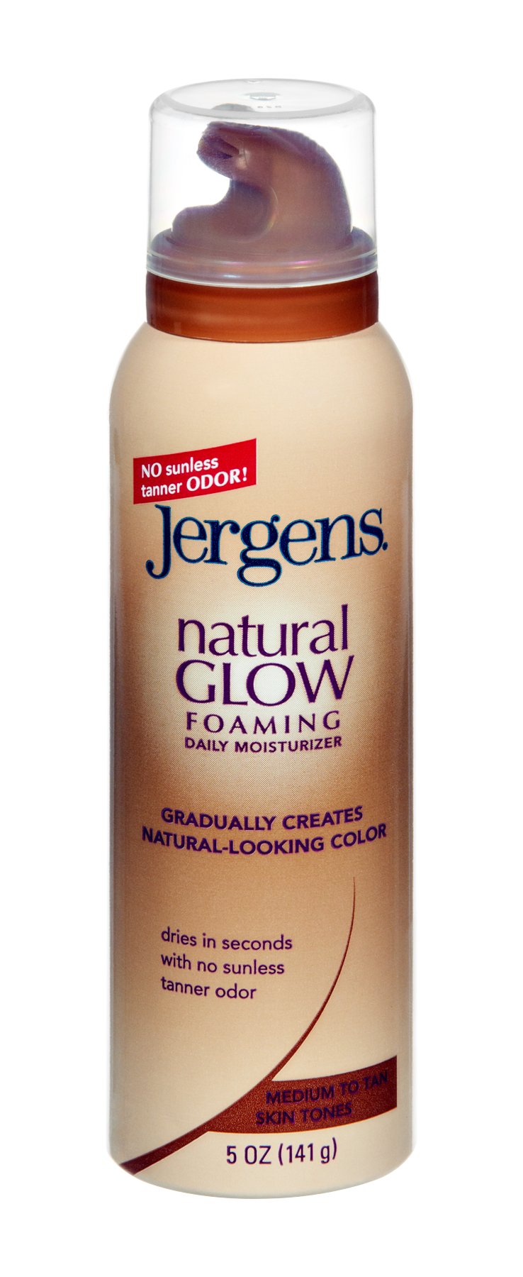 Jergens Natural Glow Medium to Tan Skin Tones Foaming Daily Moisturizer
