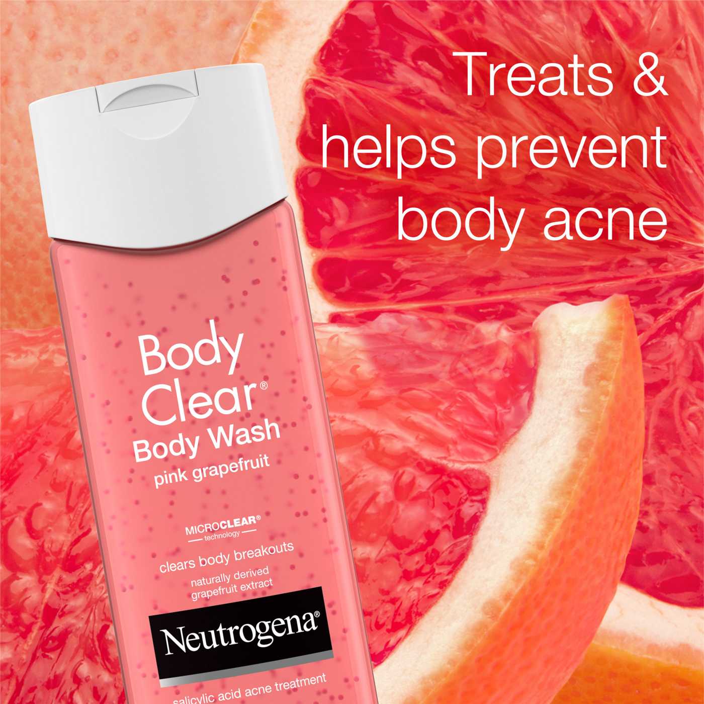 Neutrogena Body Clear Pink Grapefruit Acne-Fighting Body Wash; image 5 of 8