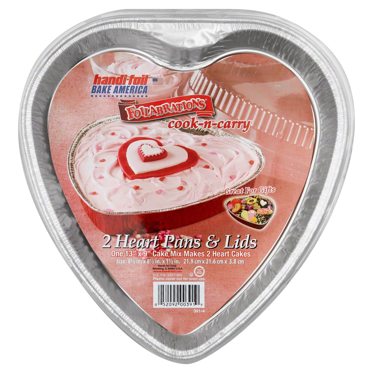Handi-Foil Cook-n-Carry Heart Shaped Decorative Pans & Lids - Shop Bakeware  at H-E-B