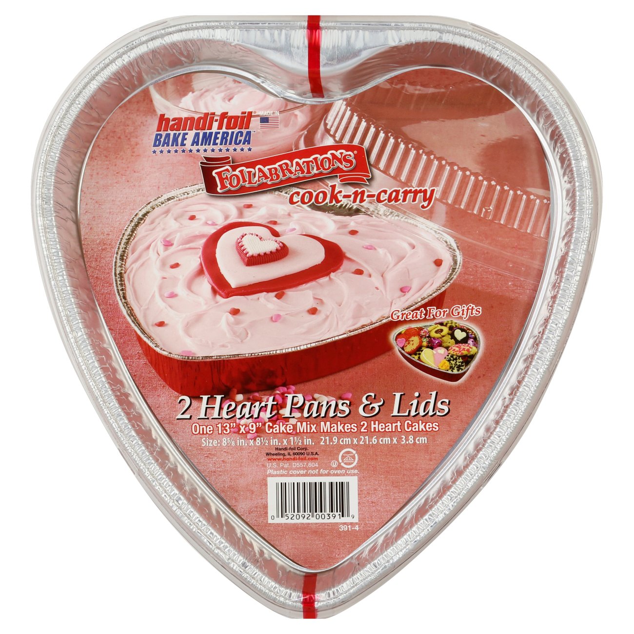 Mini Heart Shaped Foil Pan with Dome Lid