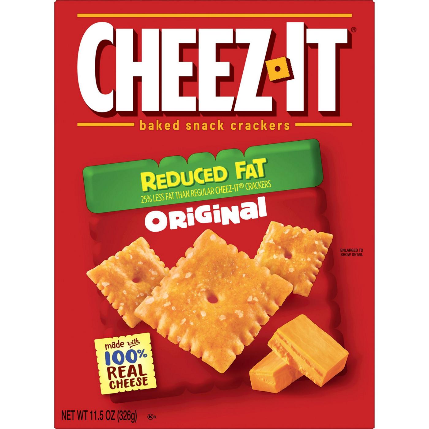 Cheez-It Reduced Fat Original Baked Snack Cheese Crackers; image 1 of 6