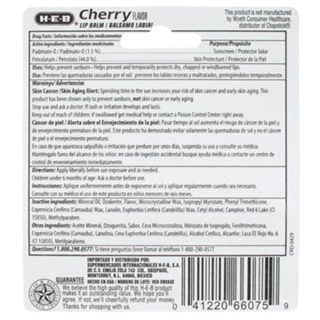 H-E-B Cherry SPF 4 Lip Balm