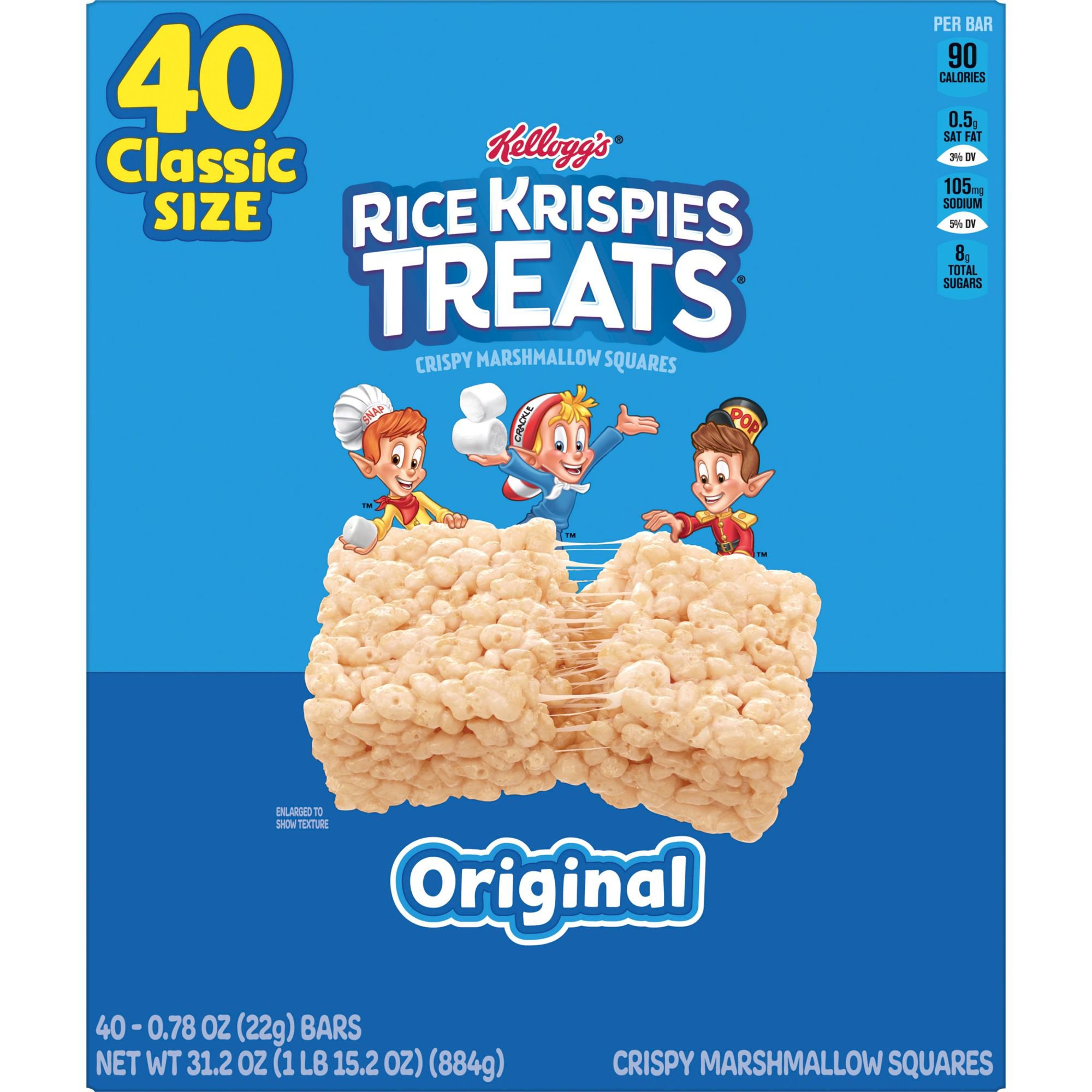 Kellogg's Rice Krispies Treats Crispy Marshmallow Squares - Shop Snack ...