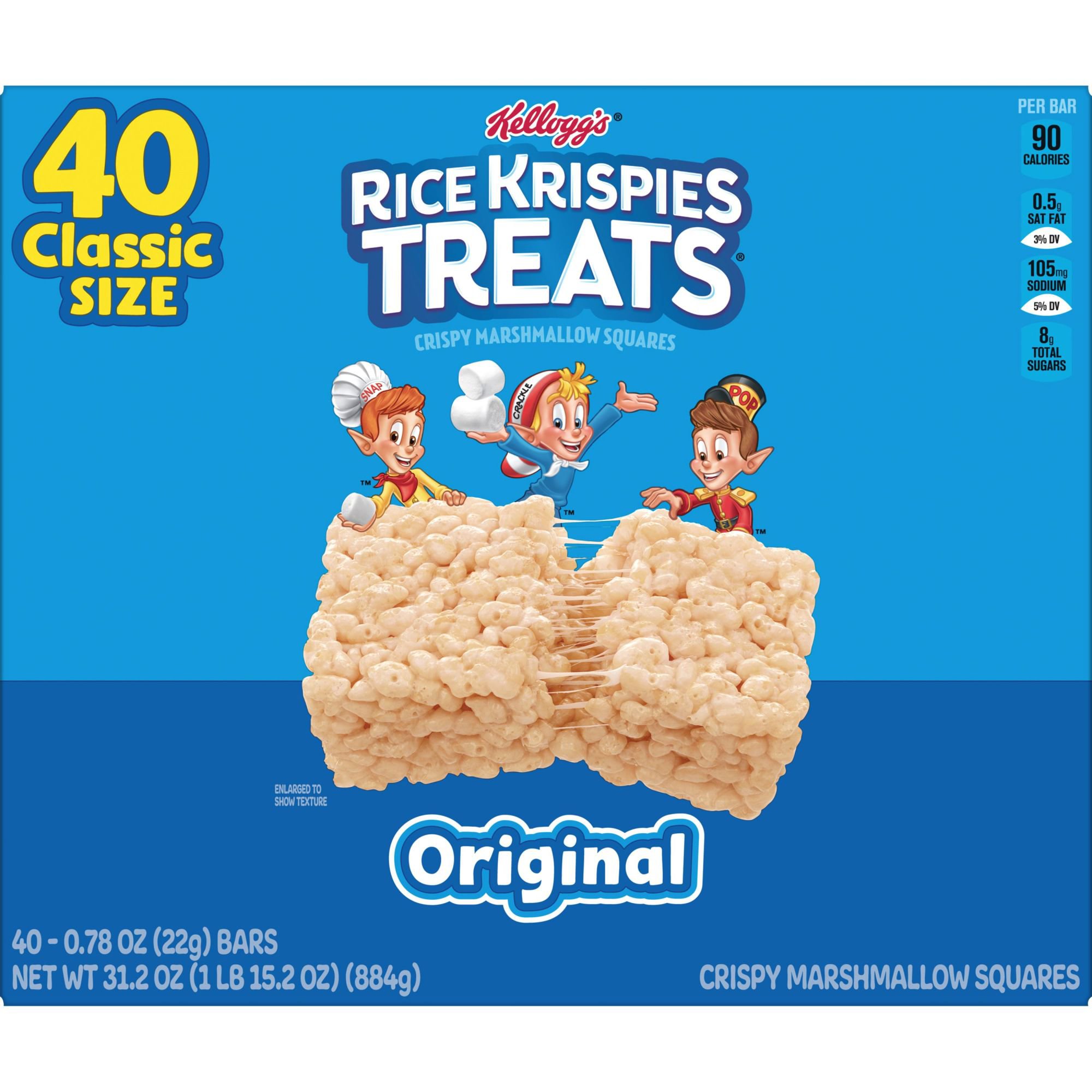 Kellogg's Rice Krispies Treats Crispy Marshmallow Squares - Shop Snack ...