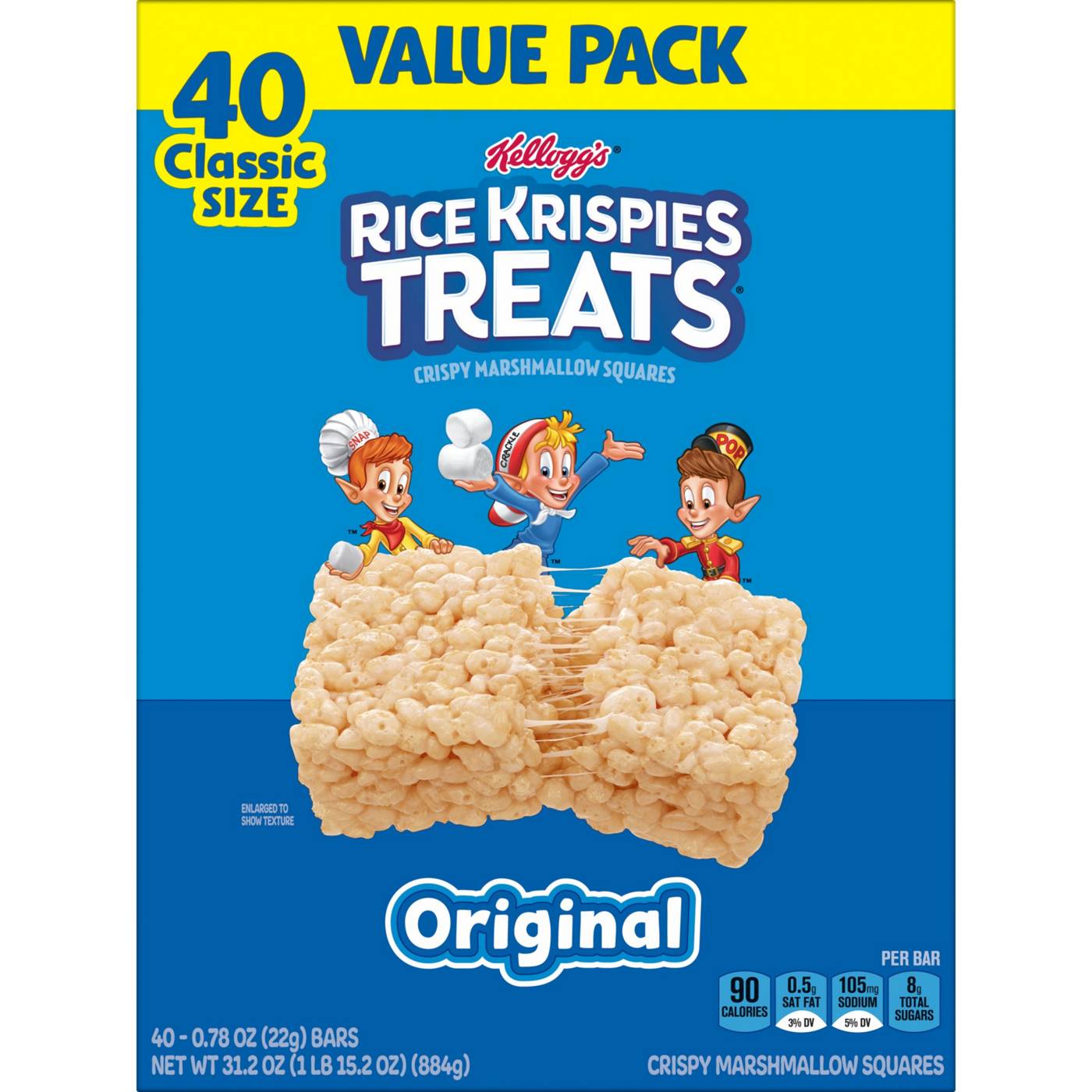 Rice Krispies Treats Original Crispy Marshmallow Squares, 31.2 oz; image 1 of 7