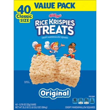 Rice Krispies Treats Original Crispy Marshmallow Squares, 31.2 oz, 40 ct