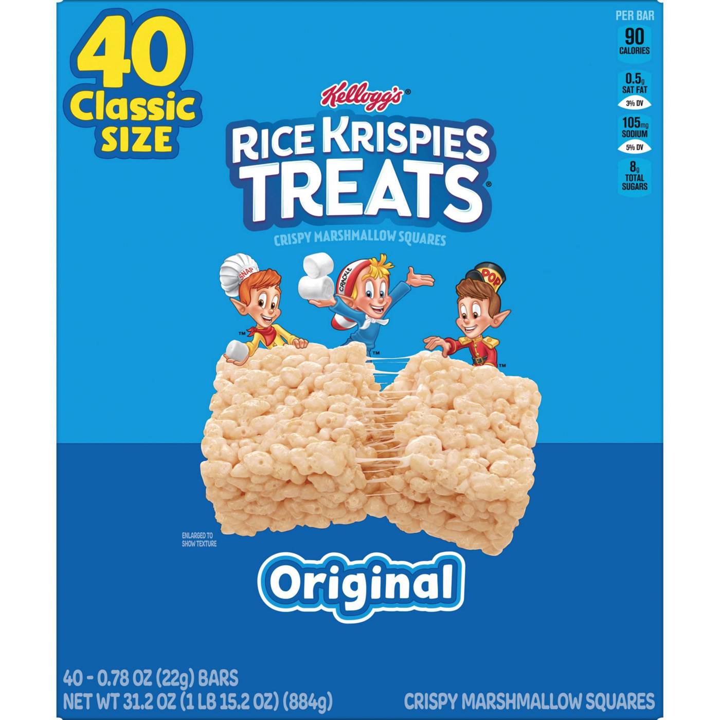 Rice Krispies Treats Original Crispy Marshmallow Squares, 31.2 oz; image 2 of 6