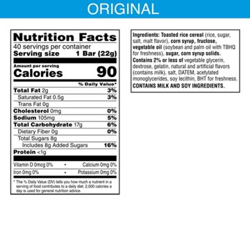 Rice Krispies Treats Original Crispy Marshmallow Squares, 31.2 oz, 40 ct