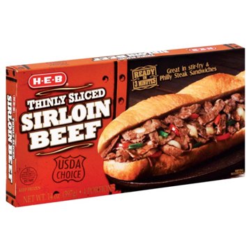 H-E-B Thinly Sliced Sirloin Beef, 14 oz