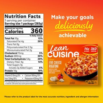 Lean Cuisine 14g Protein Five Cheese Rigatoni Frozen Meal